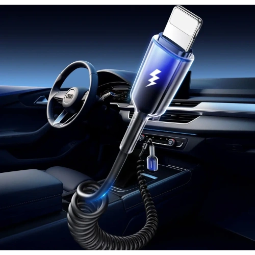 Kup Joyroom S-A43 Crystal-Clear sorozat 3A spirál kábel USB-A / Lightning 1.5m fekete - JYR1103 - {ean13} - Sklep Home Screen