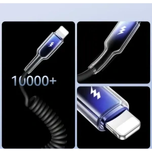 Kup Kabel spiralny Joyroom S-A43 Crystal-Clear Series 3A USB-A / Lightning 1.5m czarny - JYR1103 - {ean13} - Sklep Home Screen