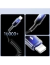 Kup Kabel spirálový Joyroom S-A43 Crystal-Clear Series 3A USB-A / Lightning 1.5m černý - JYR1103 - {ean13} - Sklep Home Screen