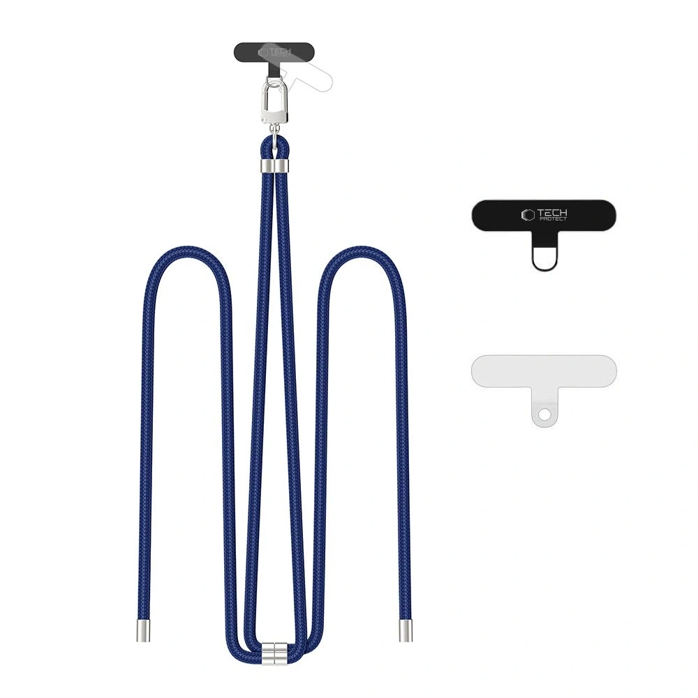 Smycz Tech-Protect C7S Rope Crossbody Strap Navy Blue/silver