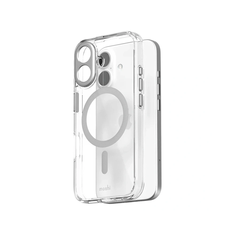 Etui Moshi iGlaze MagSafe Apple iPhone 16 (Luna Silver)