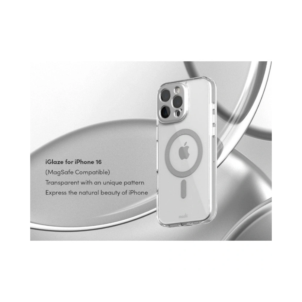 Etui Moshi iGlaze MagSafe Apple iPhone 16 (Luna Silver)