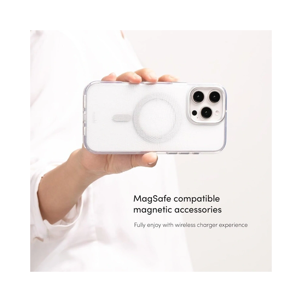 Etui Moshi iGlaze MagSafe Apple iPhone 16 Pro (Mist White)