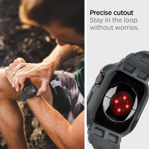 Kup [OUTLET] Case Spigen Rugged Armor Pro Apple Watch 4/5/6/7/8/9/SE 44/45mm Dunkelgrau - OT-806 - {ean13} - Sklep Home Screen