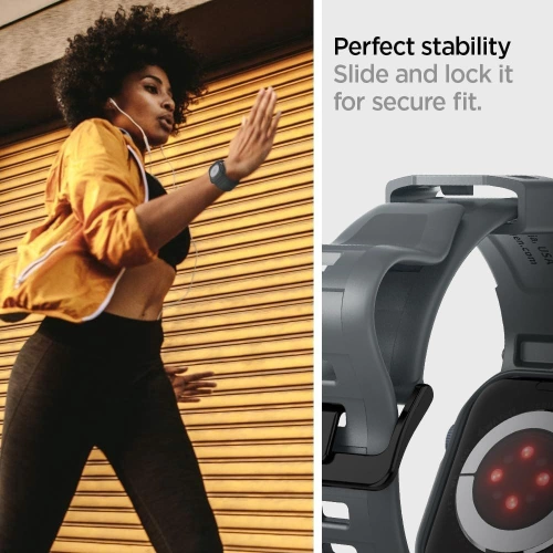 Kup [OUTLET] Case Spigen Rugged Armor Pro Apple Watch 4/5/6/7/8/9/SE 44/45mm Dunkelgrau - OT-806 - {ean13} - Sklep Home Screen