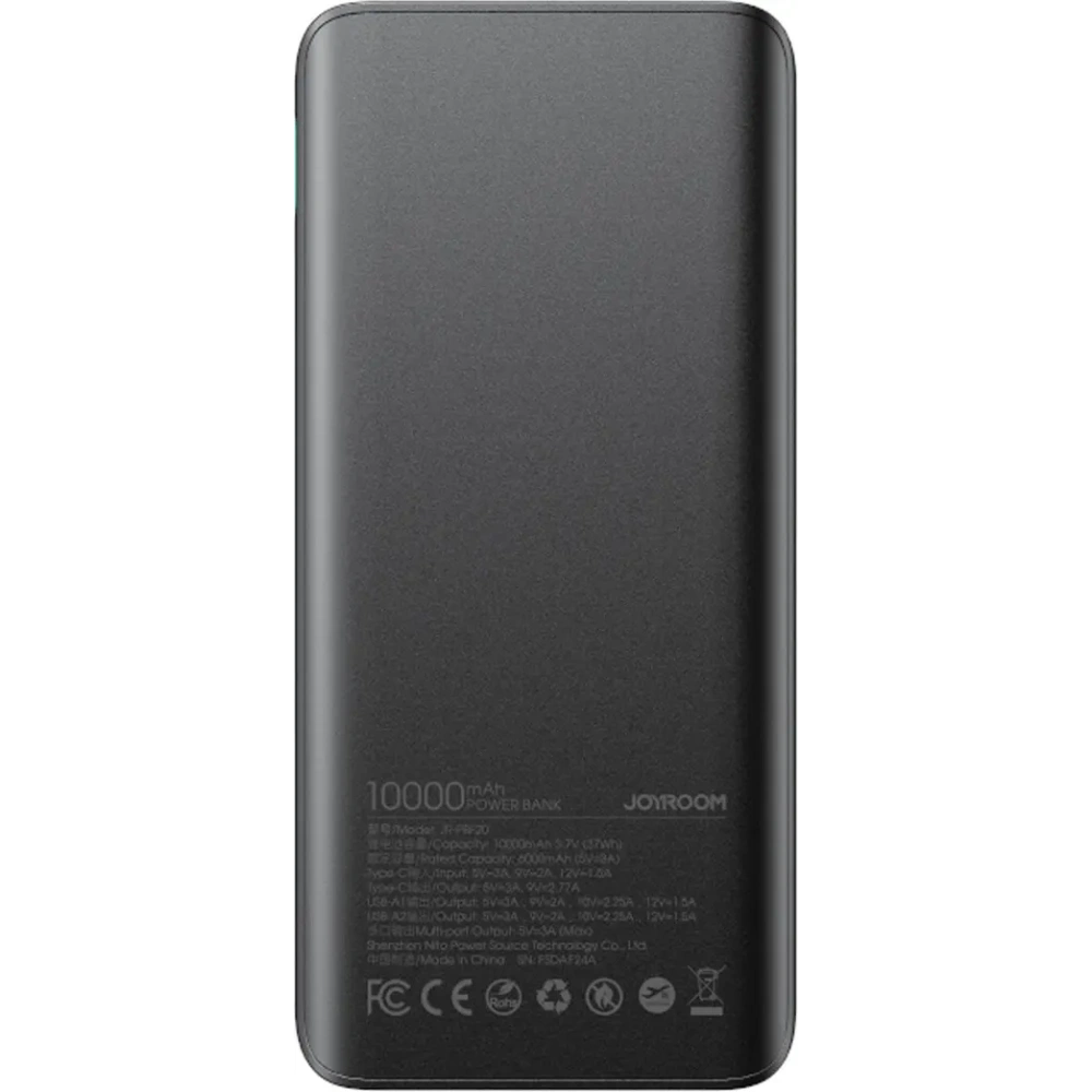 Powerbank Joyroom JR-PBF20 25W 2xUSB-A, USB-C 10000mAh czarny