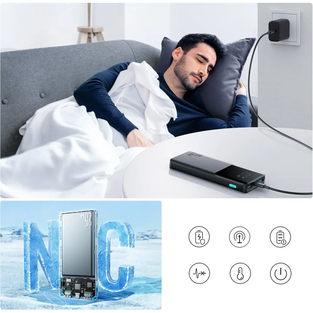 Powerbank Joyroom JR-PBF20 25W 2xUSB-A, USB-C 10000mAh czarny