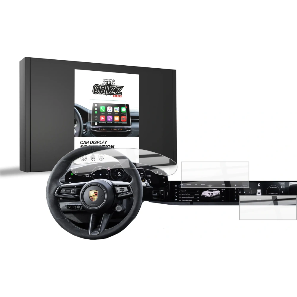 Folia ceramiczna GrizzGlass CarDisplay Protection do Porsche Taycan Upper Screens (2019-2025) Grizz 3w1