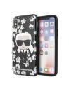 Karl Lagerfeld KLHCPXFLFBBK iPhone X/Xs schwarz/schwarz Blume Ikonik Karl