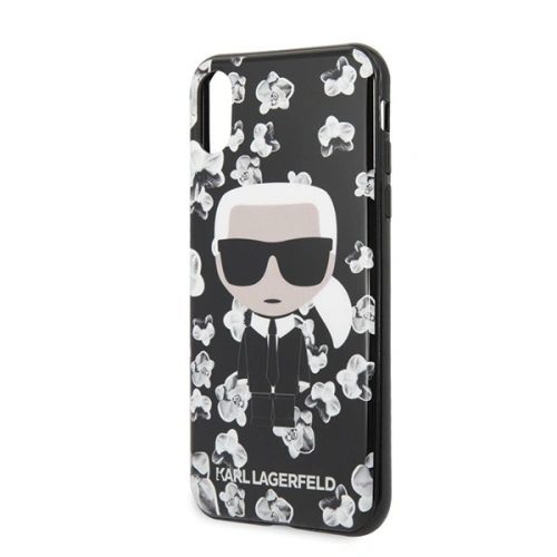 Kup Karl Lagerfeld KLHCPXFLFBBK iPhone X/Xs schwarz/schwarz Blume Ikonik Karl - KLD256BLK - {ean13} - Sklep Home Screen