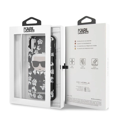 Kup Karl Lagerfeld KLHCPXFLFBBK iPhone X/Xs czarny/black Flower Ikonik Karl - KLD256BLK - {ean13} - Sklep Home Screen