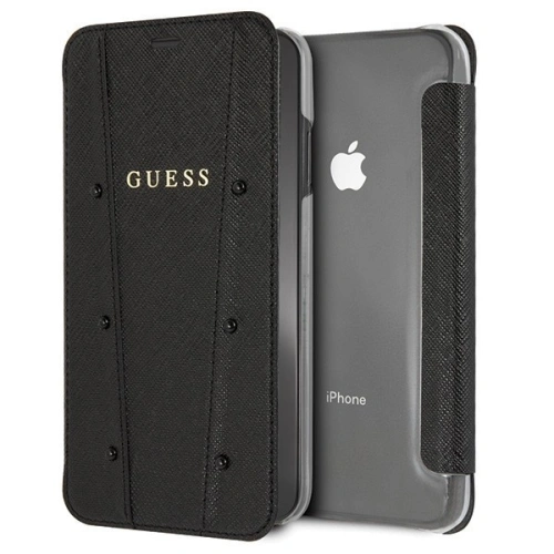 Kup Guess Apple Tasche GUFLBKI65KASABK iPhone XS Max schwarz/schwarz Buch Kaia Saffiano - GUE401BLK - {ean13} - Sklep Home Screen