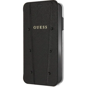 Kup Etui Guess GUFLBKI65KASABK Apple iPhone XS Max czarny/black book Kaia Saffiano - GUE401BLK - {ean13} - Sklep Home Screen