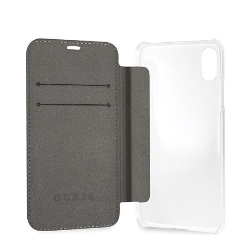 Kup Guess Apple Tasche GUFLBKPXKASABK iPhone X/XS schwarz/schwarz book Kaia Saffiano - GUE402BLK - {ean13} - Sklep Home Screen