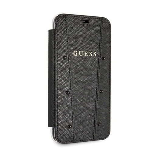 Kup Guess Apple Tasche GUFLBKPXKASABK iPhone X/XS schwarz/schwarz book Kaia Saffiano - GUE402BLK - {ean13} - Sklep Home Screen