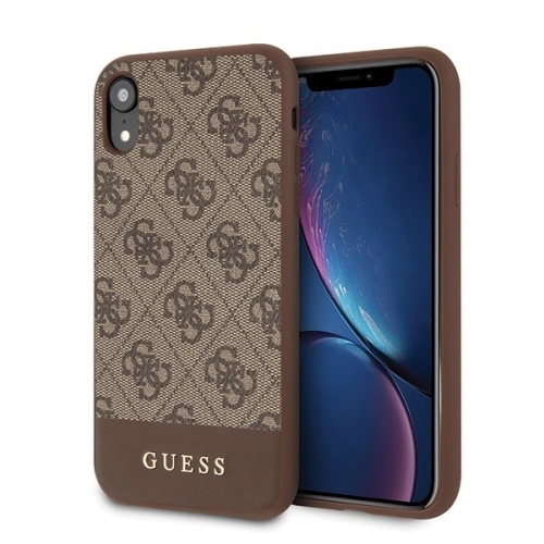 Kup Etui Guess GUHCI61G4GLBR Apple iPhone XR maro/brown hard case 4G Stripe Collection - GUE403BR - {ean13} - Sklep Home Screen
