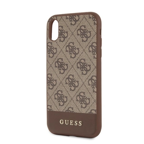 Buy Guess GUHCI61G4GLBR iPhone Xr brown hard case 4G Stripe Collection - GUE403BR - {ean13} - Home Screen Store Europe