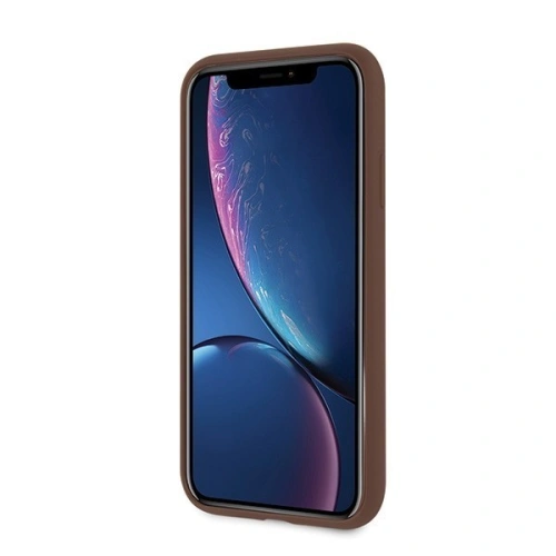 Buy Guess GUHCI61G4GLBR iPhone Xr brown hard case 4G Stripe Collection - GUE403BR - {ean13} - Home Screen Store Europe