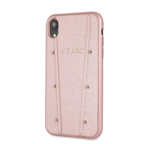 Buy Guess GUHCI61KAILRG iPhone Xr rose gold hard case Kaia Saffiano - GUE404RS - {ean13} - Home Screen Store Europe