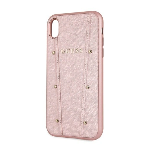 Buy Guess GUHCI61KAILRG iPhone Xr rose gold hard case Kaia Saffiano - GUE404RS - {ean13} - Home Screen Store Europe