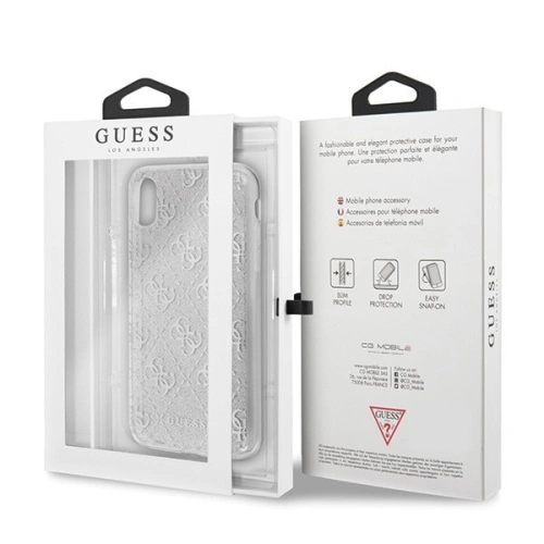 Kup Etui Guess GUHCI61PCU4GLSI Apple iPhone XR argintiu/silver hard case 4G Glitter - GUE406SLV - {ean13} - Sklep Home Screen
