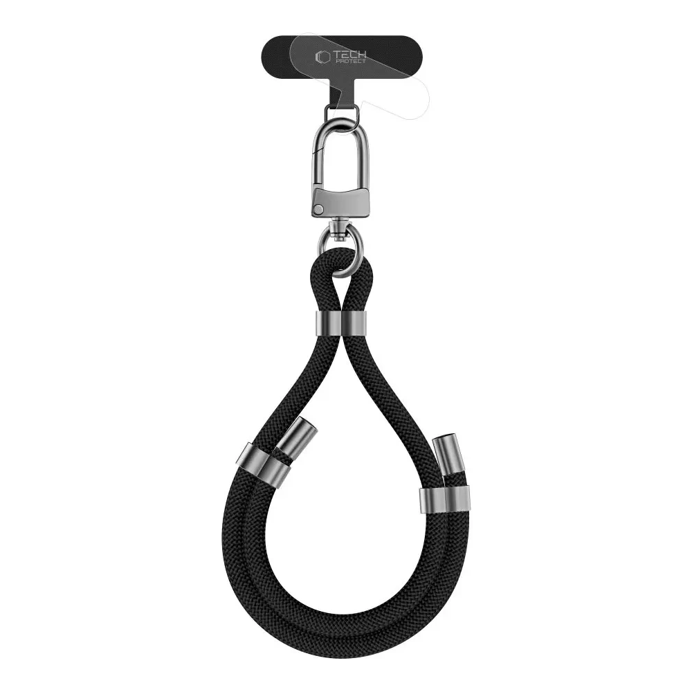 Smycz Tech-Protect C4S Rope Wrist Strap Black/silver