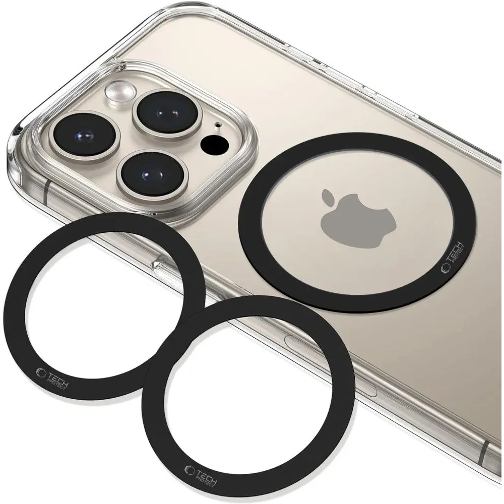 Blaszka Tech-Protect MMP-110 Magnetic MagSafe Ring Black [2 PACK]