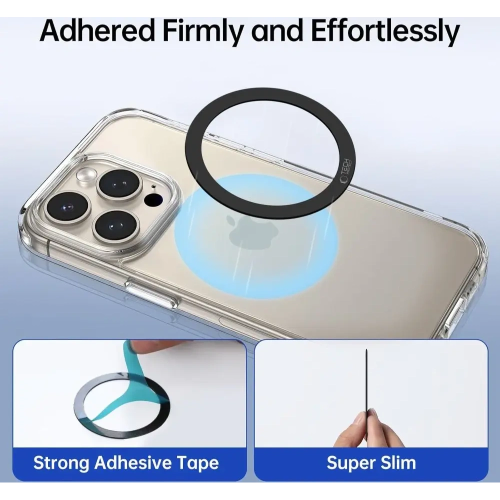 Blaszka Tech-Protect MMP-110 Magnetic MagSafe Ring Black [2 PACK]