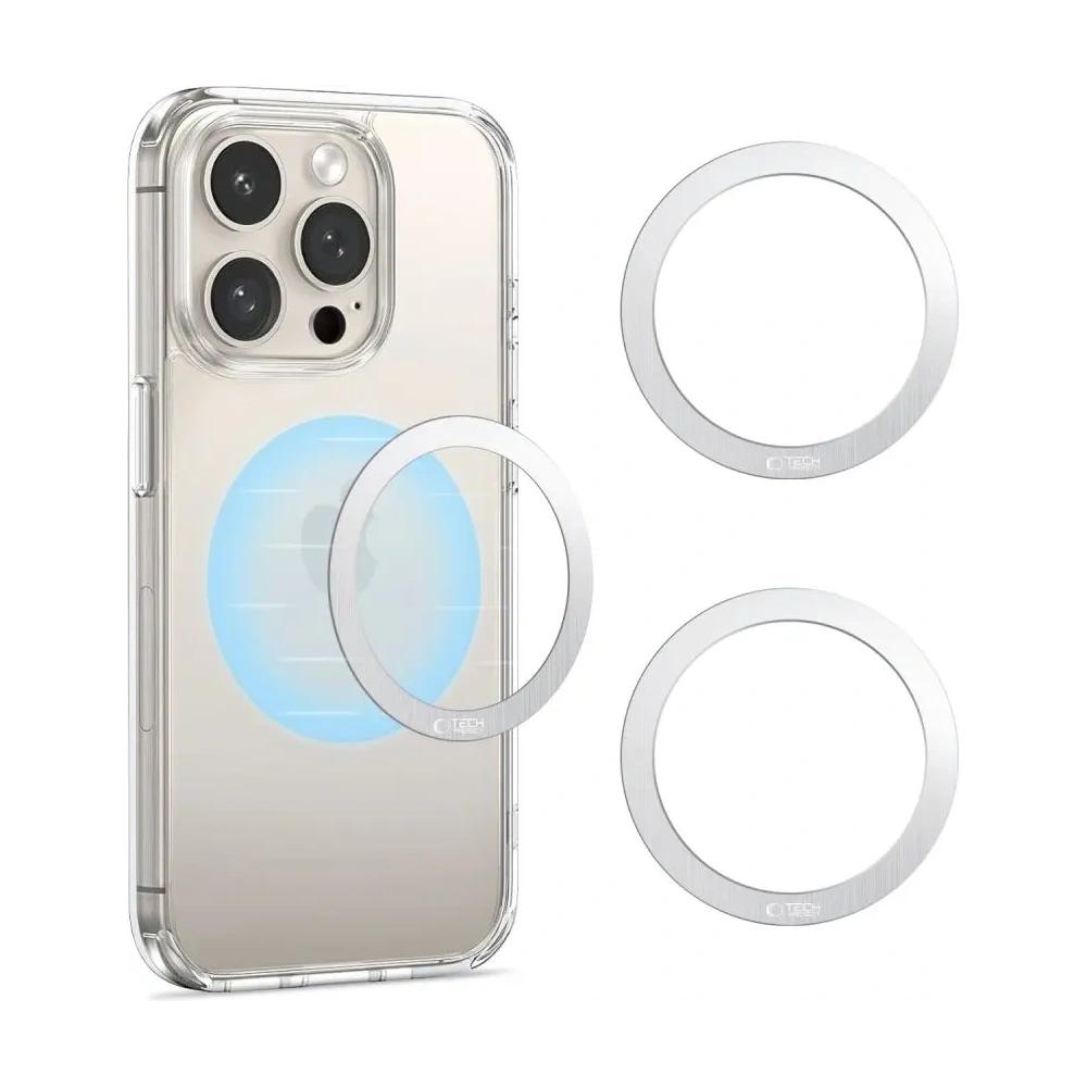 Blaszka Tech-Protect MMP-110 Magnetic MagSafe Ring Silver [2 PACK]