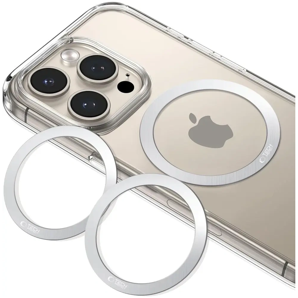 Blaszka Tech-Protect MMP-110 Magnetic MagSafe Ring Silver [2 PACK]