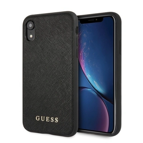 Kup Etui Guess GUHCI61SLSABK Apple iPhone XR černý/black hard case Saffiano Silicone - GUE410BLK - {ean13} - Sklep Home Screen