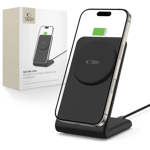 Buy Tech-Protect QI15W-A38 Magnetic MagSafe Wireless Charger Black - THP3610 - {ean13} - Home Screen Store Europe