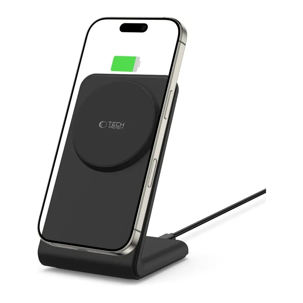 Ładowarka bezprzewodowa Tech-Protect QI15W-A38 Magnetic MagSafe Wireless Charger Black