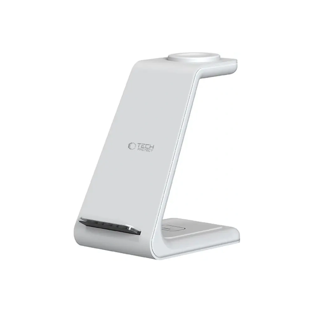 Ładowarka bezprzewodowa Tech-Protect QI15W-A36 3in1 Wireless Charger For Apple White