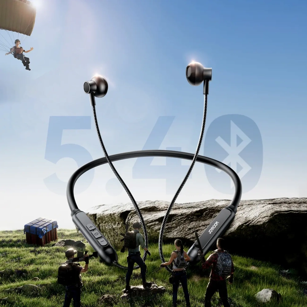 Bezprzewodowe słuchawki douszne na pałąku Joyroom JR-D8 Bluetooth 5.4 czarne