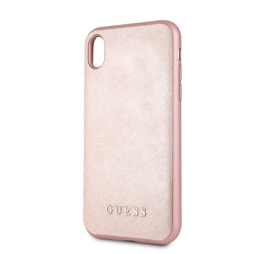 Kup Etui Guess GUHCI61SLSAPI Apple iPhone XR růžový/pink hard case Saffiano Silicone - GUE411PNK - {ean13} - Sklep Home Screen