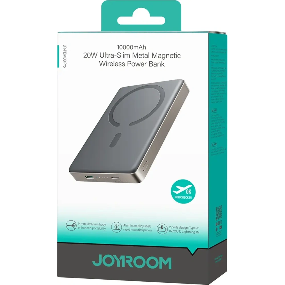Powerbank Joyroom JR-PBM08 Pro 10000mAh 20W tytanowy