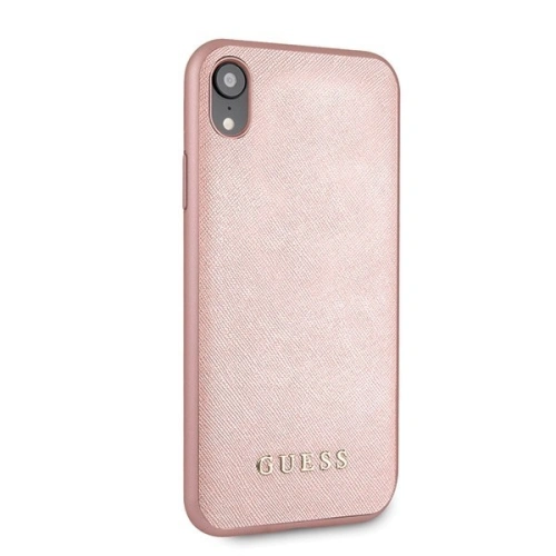 Kup Etui Guess GUHCI61SLSAPI Apple iPhone XR růžový/pink hard case Saffiano Silicone - GUE411PNK - {ean13} - Sklep Home Screen