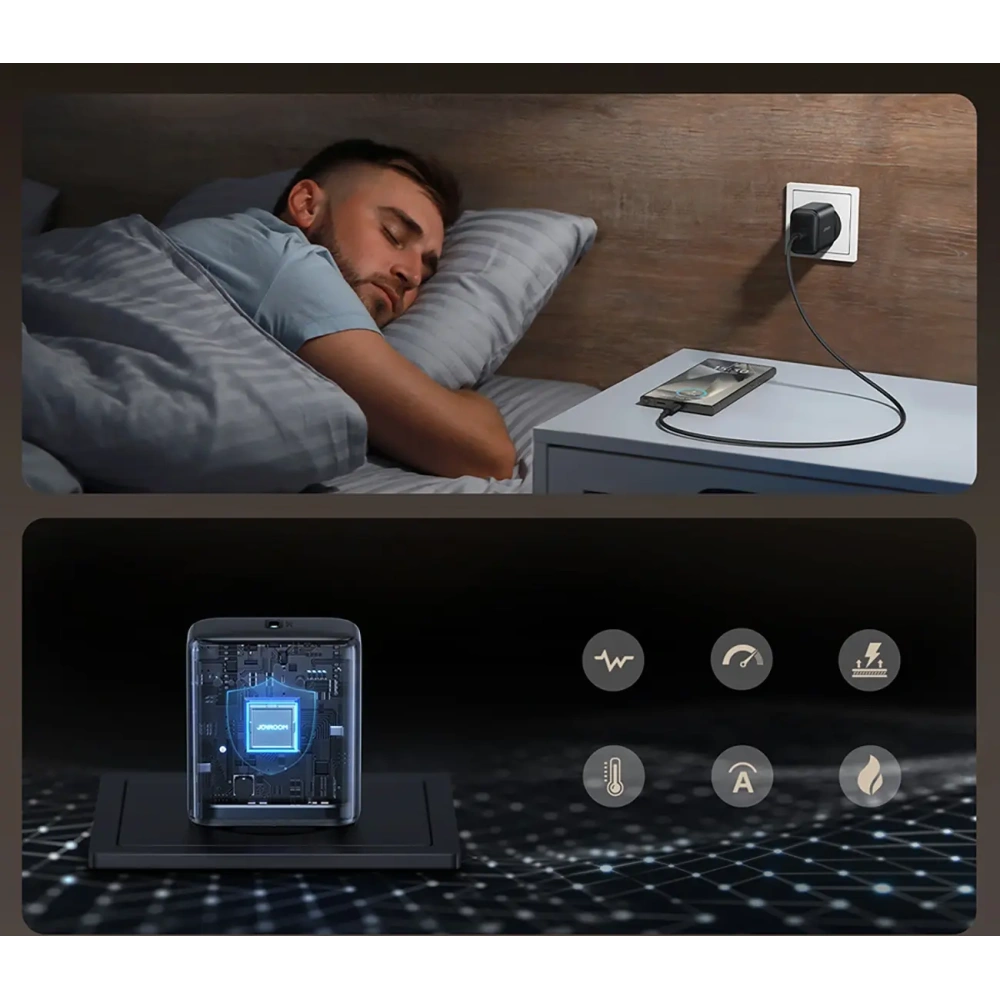 Ładowarka sieciowa Joyroom JR-TCG13 45W USB-C GaN czarna