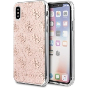 Kup Etui Guess GUHCI65PCU4GLPI Apple iPhone XS Max różowy/pink hard case 4G Glitter - GUE412PNK - {ean13} - Sklep Home Screen