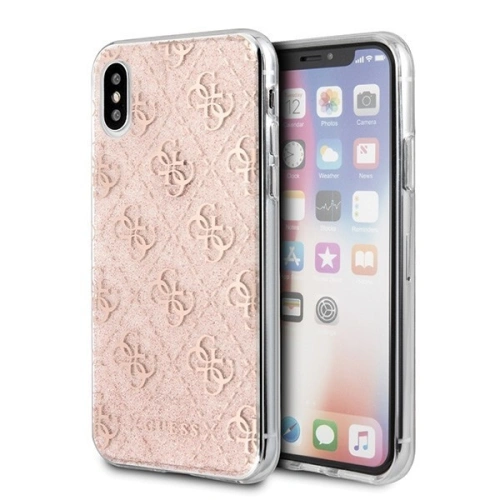 Kup Etui Guess GUHCI65PCU4GLPI Apple iPhone XS Max růžový/pink hard case 4G Glitter - GUE412PNK - {ean13} - Sklep Home Screen
