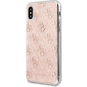 Kup Etui Guess GUHCI65PCU4GLPI Apple iPhone XS Max różowy/pink hard case 4G Glitter - GUE412PNK - {ean13} - Sklep Home Screen