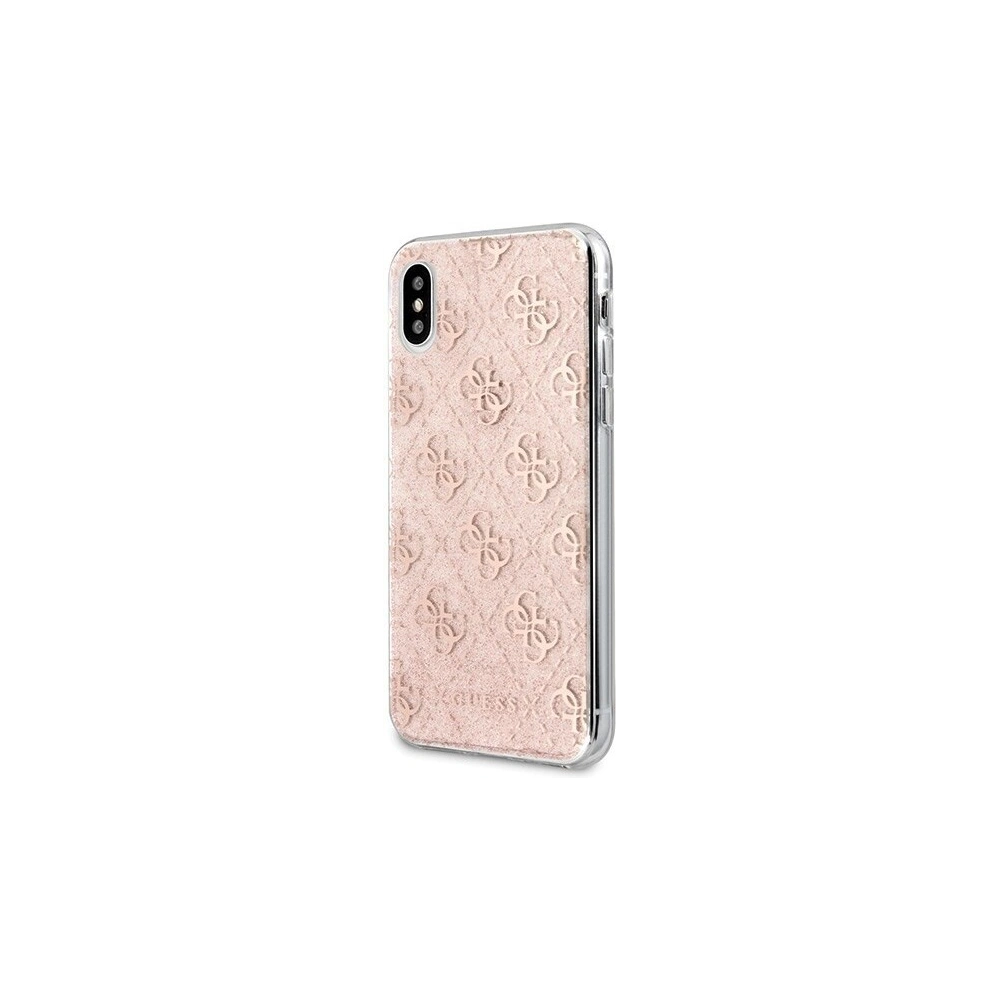 Etui Guess GUHCI65PCU4GLPI Apple iPhone XS Max różowy/pink hard case 4G Glitter