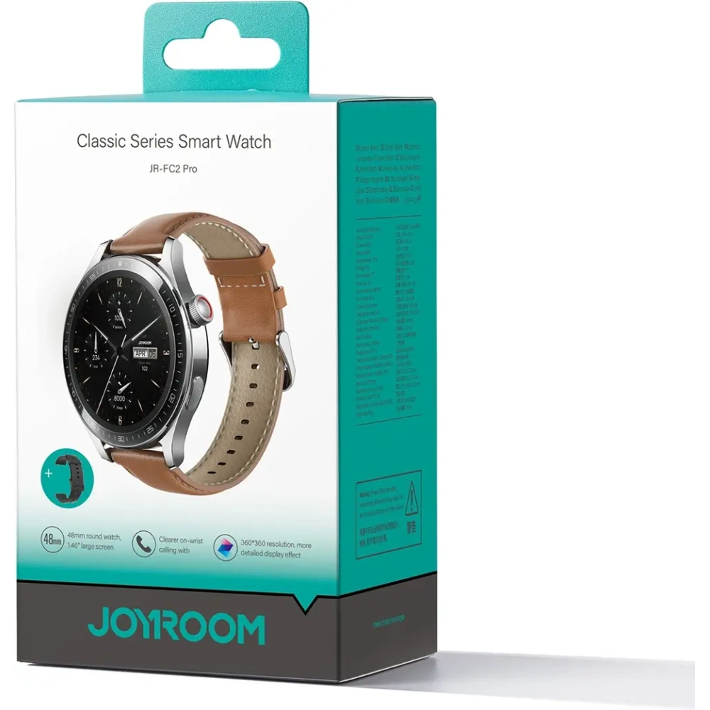 Smartwatch Joyroom Classic Series JR-FC2 Pro z funkcją odbierania połączeń srebrny