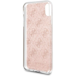 Kup Etui Guess GUHCI65PCU4GLPI Apple iPhone XS Max różowy/pink hard case 4G Glitter - GUE412PNK - {ean13} - Sklep Home Screen