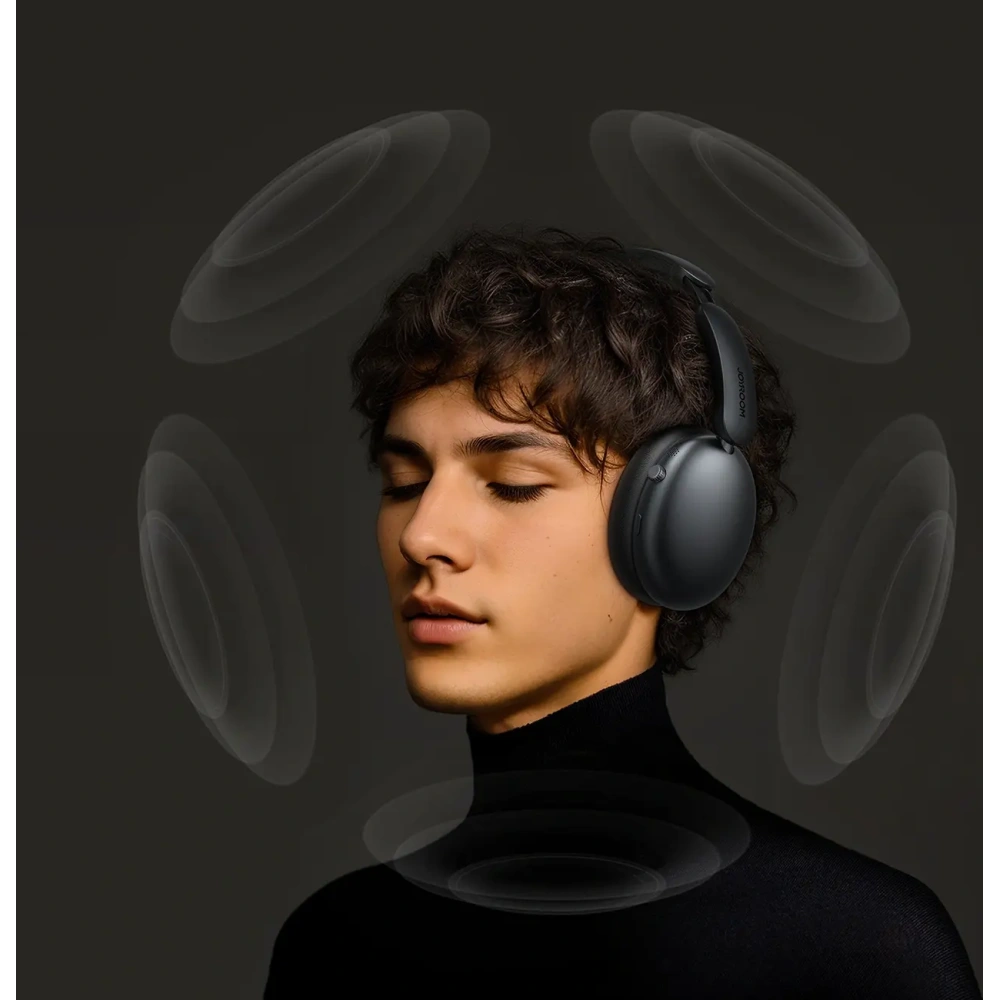 Bezprzewodowe słuchawki nauszne Joyroom J-Head Series JR-JH1 ANC Bluetooth 5.4 czarne