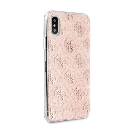 Kup Etui Guess GUHCI65PCU4GLPI Apple iPhone XS Max różowy/pink hard case 4G Glitter - GUE412PNK - {ean13} - Sklep Home Screen