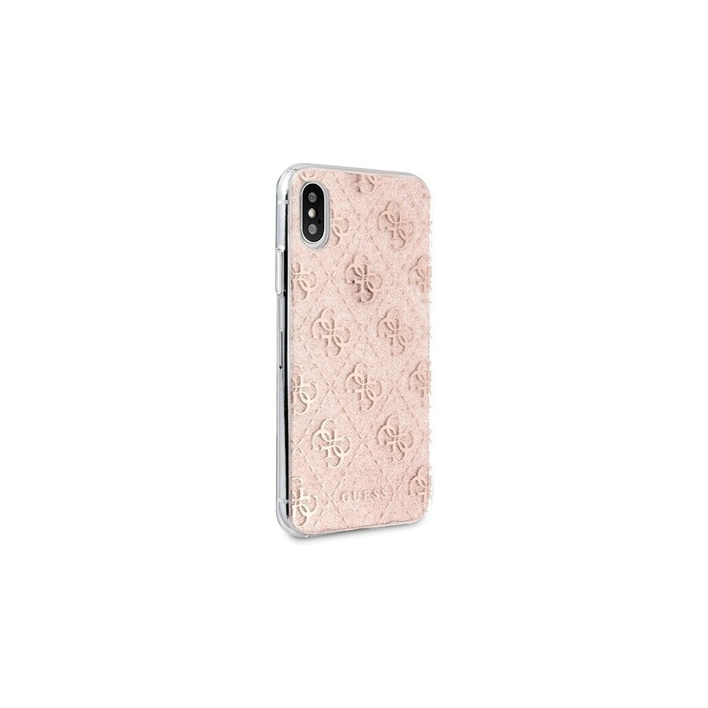 Etui Guess GUHCI65PCU4GLPI Apple iPhone XS Max różowy/pink hard case 4G Glitter