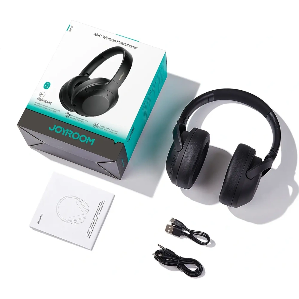 Bezprzewodowe słuchawki nauszne Joyroom J-Head Series JR-JH2 ANC Bluetooth 5.4 czarne