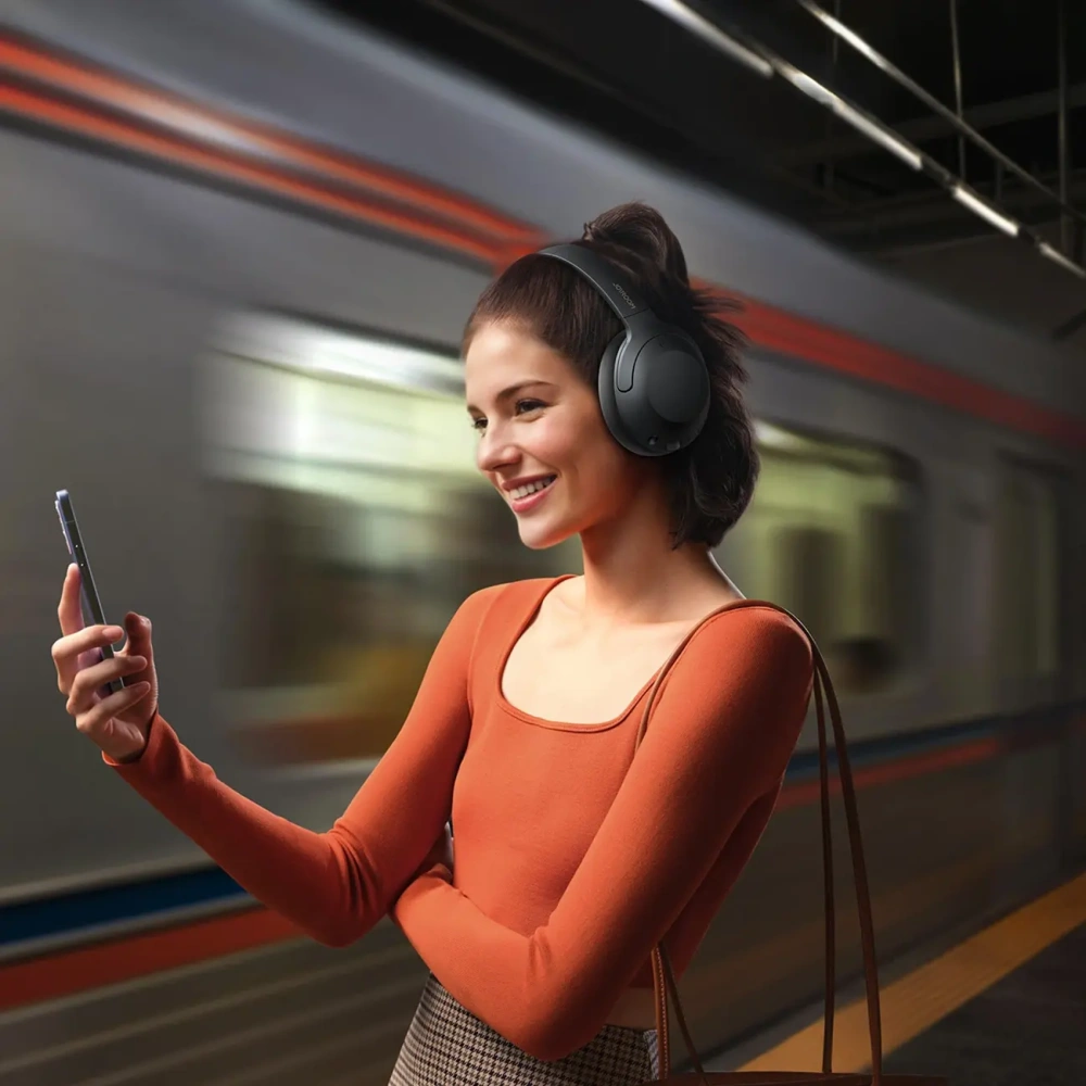 Bezprzewodowe słuchawki nauszne Joyroom J-Head Series JR-JH2 ANC Bluetooth 5.4 czarne